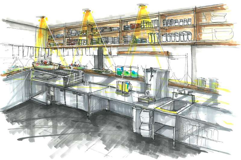 厨房内イラストイメージ